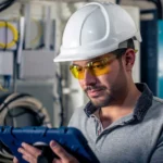 Sistema de domótica audiovisual con televisión empotrada y cableado eléctrico oculto, integrando tecnología de entretenimiento en instalación eléctrica moderna para viviendas de diseño.